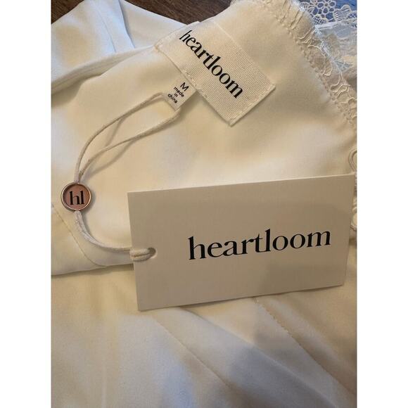 NWT Heartloom REVOLVE Size M Cammie Mini Dress White Lace Bride Minimalist - Picture 11 of 13